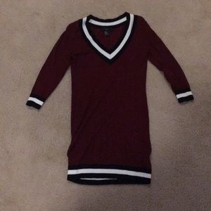 Maroon stretch dress